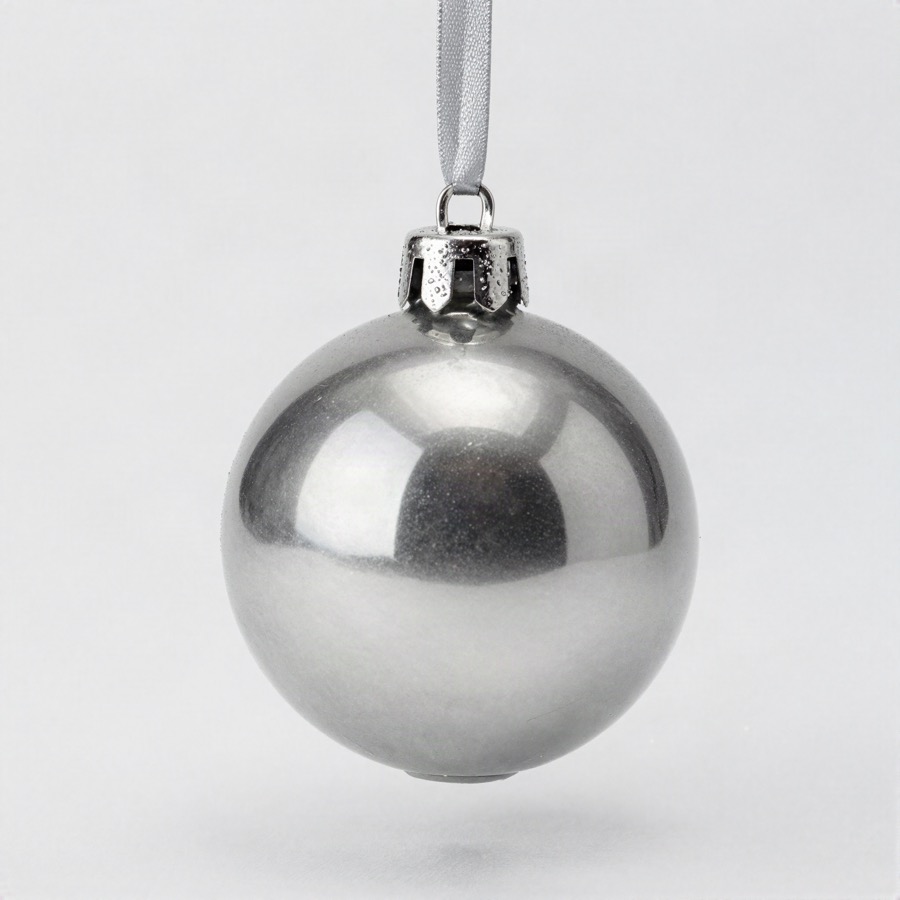 Metallic Silver Ornament Ball